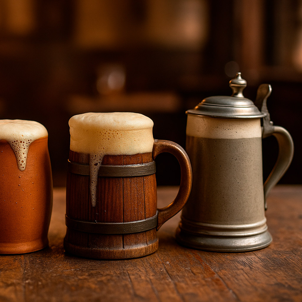 Jarras tradicionales de cerveza
